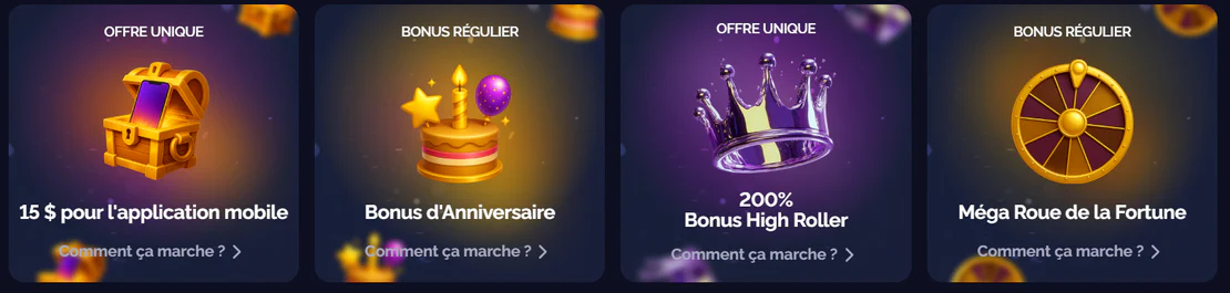 Promotions et tours gratuits
